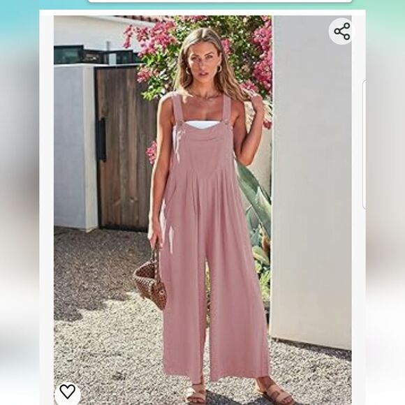 Automet Womens Jumpsuits Overalls Wide Leg Casual Summer Outfits Rompers Jumpers - Picture 1 of 14